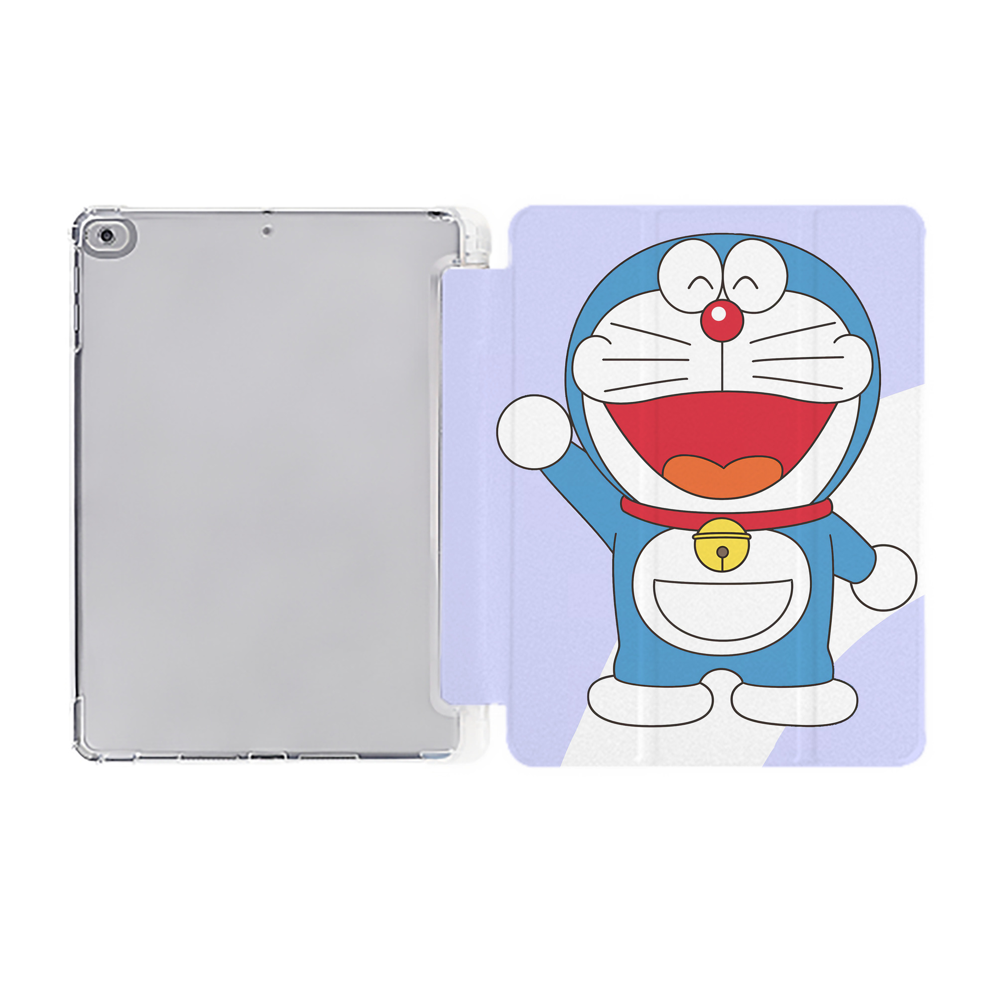（画像用） ドラえもん Doraemon IPad ケース ペン収納付き 三つ折りスタンド PUレザー×シリコン 対応機種9.5/10.5/10.9インチ